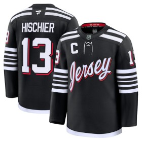 Dresovi New Jersey Devils 2024-25 Fanatics Premium Nico Hischier Treći Crno - Muške